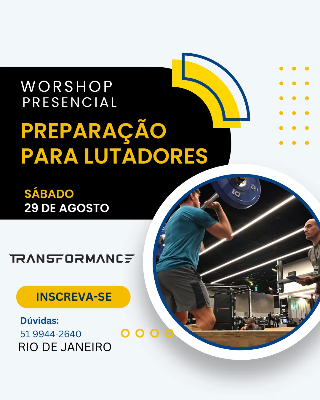 Workshop - Preparação para lutadores - RJ